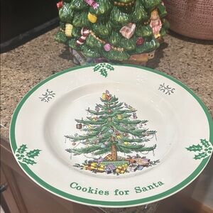 Spode Christmas Tree “ Cookies for Santa “ Vintage Collectible plate
